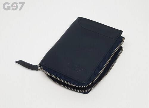 Navy Blue Short Wallet For Men, 3 image
