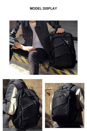 NAVIFORCE B6804 School Bag 16 inch Laptop USB Rucksack Anti Theft Men Backbag Travel - Black, 2 image