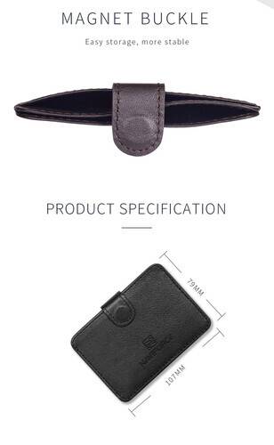 NAVIFORCE W7001 Genuine Leather Wallet Waterproof Card Bag - Blue, 3 image