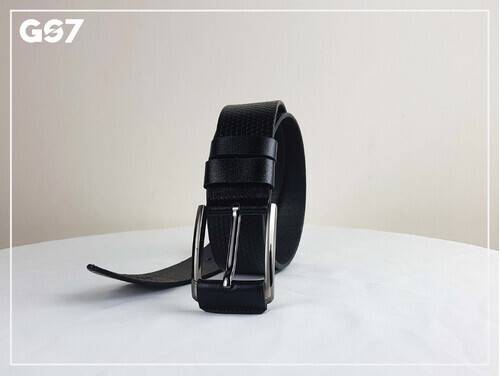 B73. GS7 Leather Snake Shape Black Belt For Men, 3 image