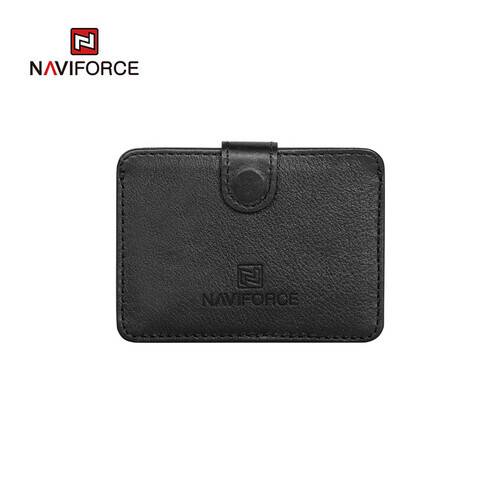 NAVIFORCE W7001 Genuine Leather Wallet Waterproof Card Bag - Black