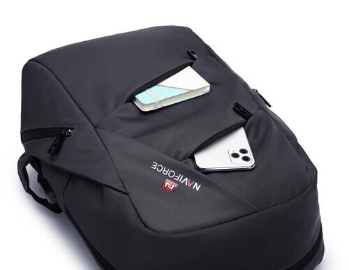 NAVIFORCE B6804 School Bag 16 inch Laptop USB Rucksack Anti Theft Men Backbag Travel - Black, 17 image