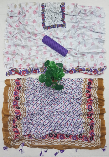 Ruposhi Cotton Unstitch Printed Three Piece For Women-NF1439