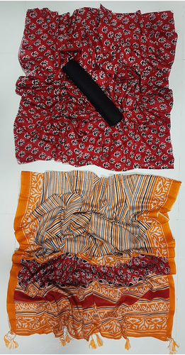Ruposhi Cotton Unstitch Printed Three Piece For Women-NF1443