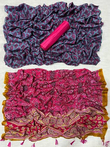 Ruposhi Cotton Unstitch Printed Three Piece For Women-NF651