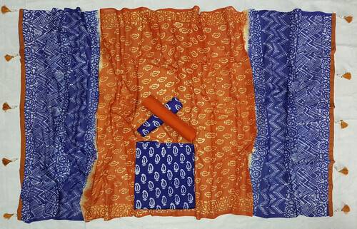 Vegatabls Try Dry Batik Work Bexi Cotton Unstitch Three piece For Women-NF1765