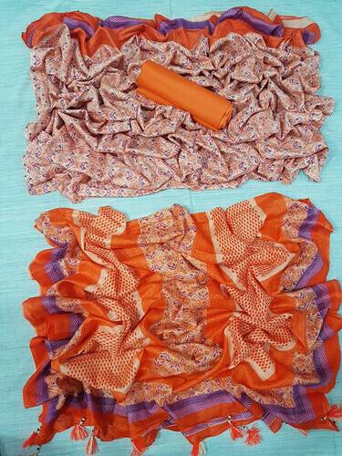 Ruposhi Cotton Unstitch Printed Three Piece For Women-NF576