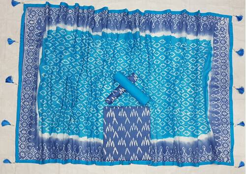 Vegatabls Try Dry Batik Work Bexi Cotton Unstitch Three piece For Women-NF1751