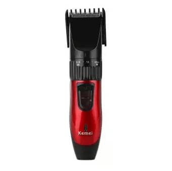 KM-730 Exclusive Rechargeable Hair Clipper/Trimmer - Red and Black., 2 image