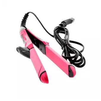 KM-1055 Hair Straightener and Curling Iron - Pink.