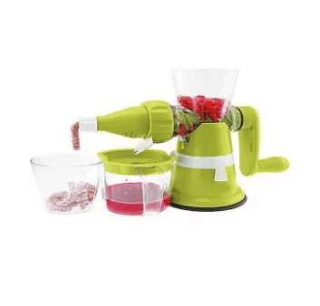 Manual Fruit and Vegetable Juicer - White and Green.