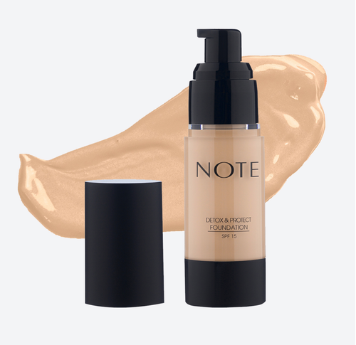 Note Detox and Protect Foundation 05 Pump, Shade: Dark Honey