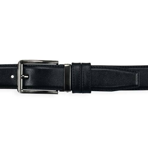 AAJ Detlev Saffiano Black-Tie Belt For Men SB-B48, 3 image