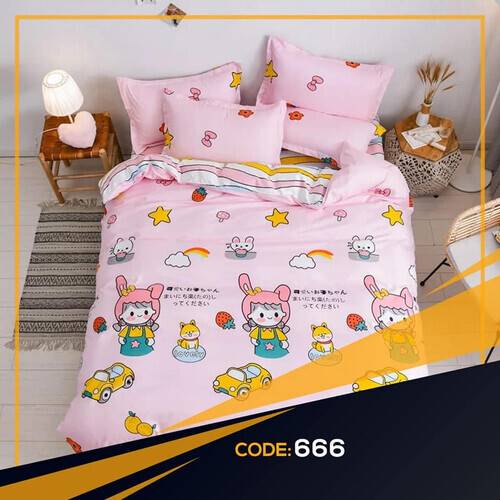 Cotton Candy Cotton Bed Cover With Comforter