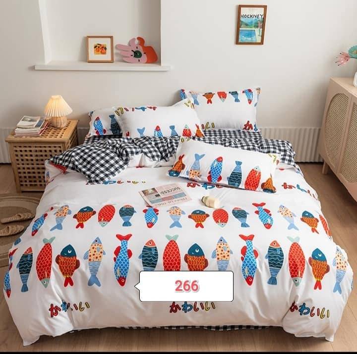 Fish On Bed Cotton Bed Cover With Comforter