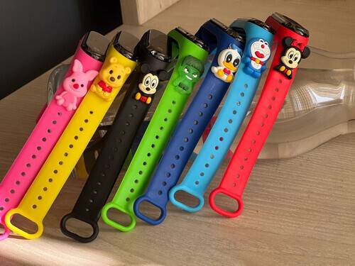 Cartoon Creative Watch Wrist Band for Baby (Pink, Yellow, Black, Green, Blue, Sky Blue, Red), 2 image