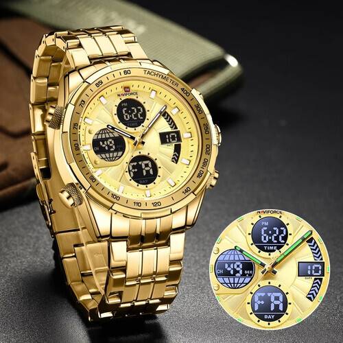 Naviforce watch on sale gold