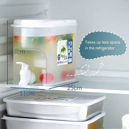Refrigerator Cold Juice Jar With Faucet 3.5L, 8 image