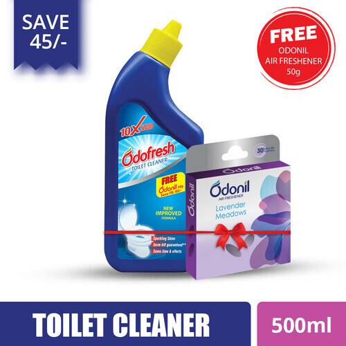 Odofresh Ultra Shine Toilet Cleaner  (Free Odonil Air Freshener 50 gm) 500 ml