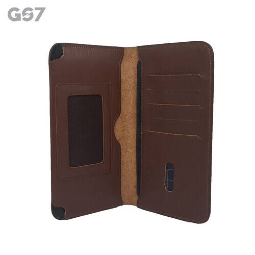 GS7 Leather Long Wallet-Chocolate, 3 image