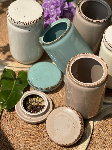 Multicolor Ceramic Spice Jar