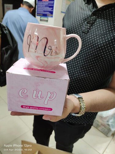 Mr & Mrs Couple Mug Set Ceramic, 4 image