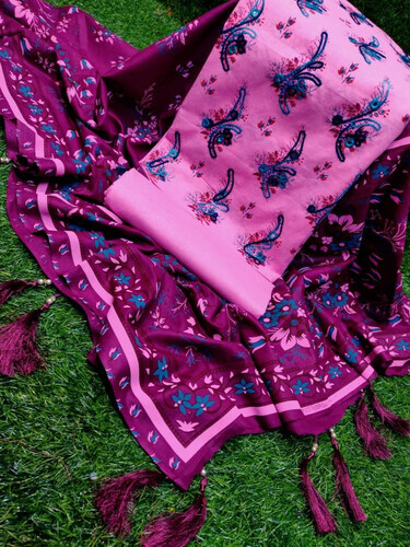 Skin print ari cotton dress - Pink & Purple