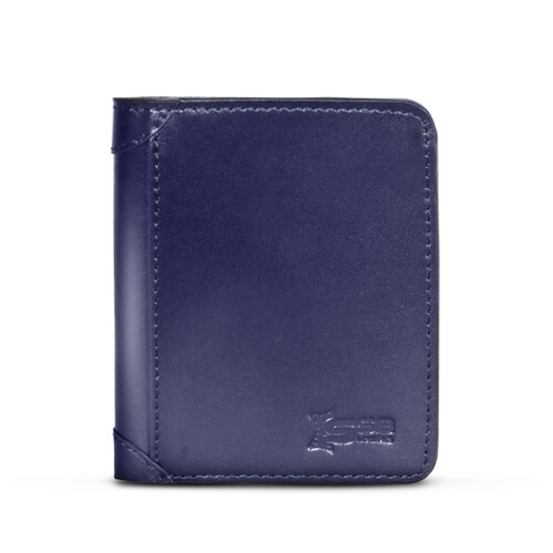 Antique Blue ( Agun ) Short Leather Wallet SB-W134
