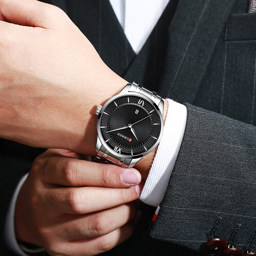 CURREN 8356 Luxury Business Quartz Watches Mens Clock Stainless Steel Band Fashion Wrist Watches Men Designers Watch, 3 image