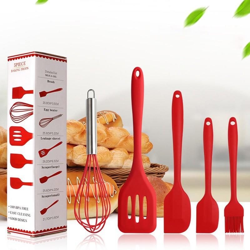 5 Pieces Silicone Baking & Cooking Kitchen Tools Set