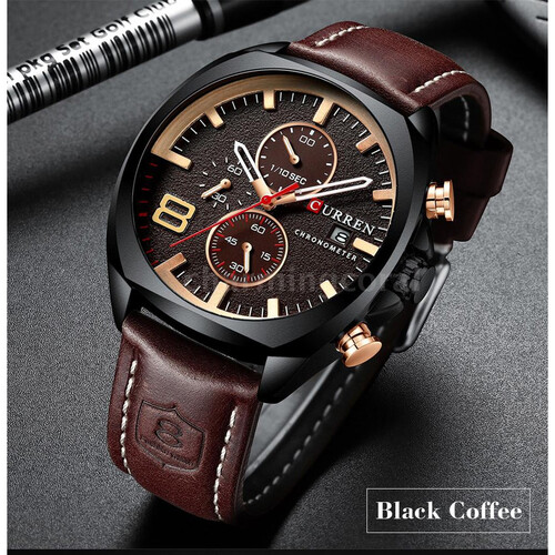 CURREN 8324 Fashion Men's Sport Watch Men Analog Quartz Watches Waterproof Date Military Multifunction Wrist Watches Men Clock, 3 image