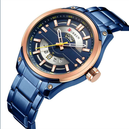 CURREN 8319 Luxury Brand Analog Sports Wrist Watch Display Date Men's Quartz Watch Business Watch, 2 image
