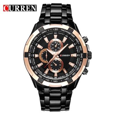 CURREN 8323 Stainless Steel Analog Watches for Men  Gold