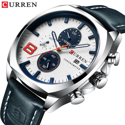 CURREN 8324 Fashion Men's Sport Watch Men Analog Quartz Watches Waterproof Date Military Multifunction Wrist Watches Men Clock, 4 image
