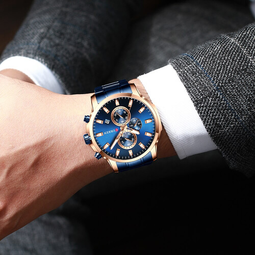 Curren 8348 Luxury Brand Fashion Quartz Watch Men Sports Chronograph Clock, 4 image