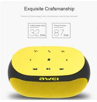 Awei Y200 HiFi Bluetooth Speaker - Yellow+Black - Awei(6954284012850), 2 image