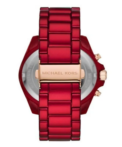 Michael Kors Bradshaw Ruby Red & Rose Gold 43mm Chronograph Watch MK6724, 3 image