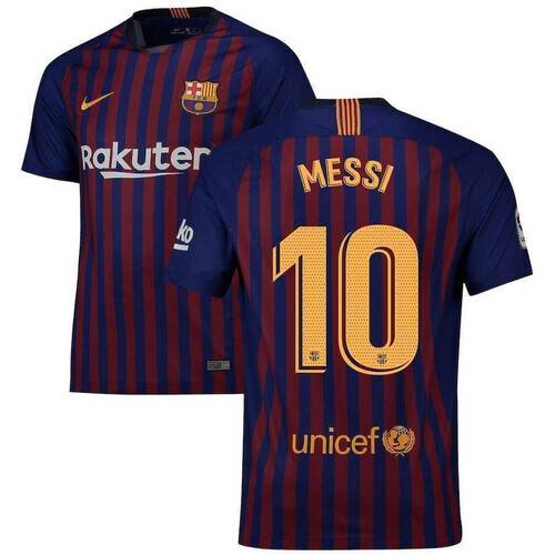 Messi 10 Barcelona Mesh Cotton Short Sleeve Home Jersey 2018-19