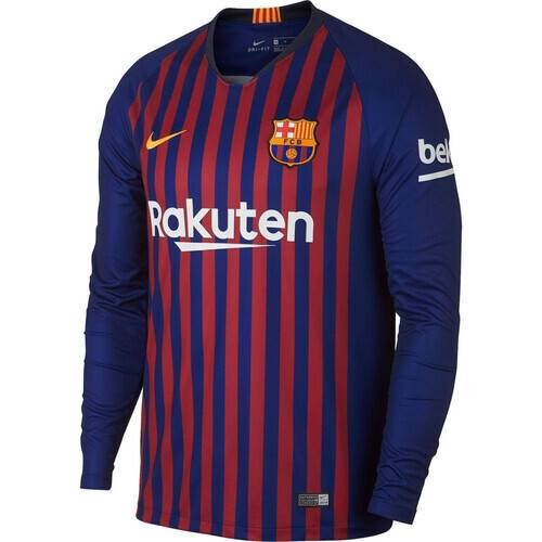 Barcelona Polyester Long Sleeve Home Jersey 2018-19