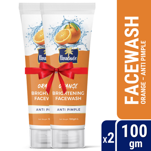 Parachute SkinPure Orange Brightening Facewash (Anti Pimple) Double Pack (100gm x 2)