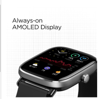 Amazfit GTS 2 Mini Smart Watch New Edition Global Version- Black, 2 image