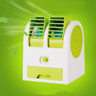 Air Conditioner Shaped Mini Double Cooler Fan & Fragrance, 3 image