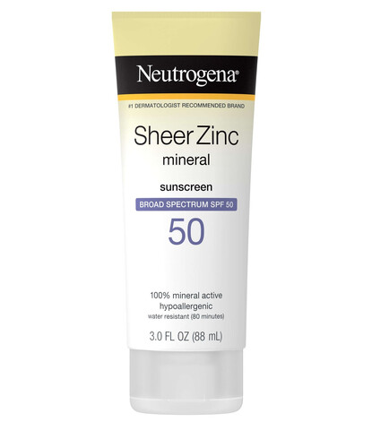 Neutrogena Sheer Zinc Dry-Touch Sunscreen Broad Spectrum SPF 50