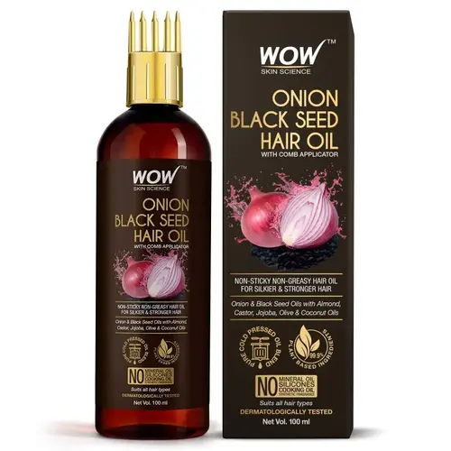 Wow Onion Black Seed Hair Oil with Comb Applicator, 2 image