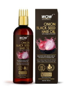 Wow Onion Black Seed Hair Oil with Comb Applicator