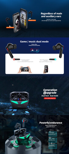 Yison Celebrat W13 True Wireless Gaming Earbuds, 4 image
