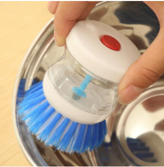 High Quality Plastic Kitchen Washing Utensils Pot Dish Brush With Washing Up Liquid Soap Dispenser, 5 image