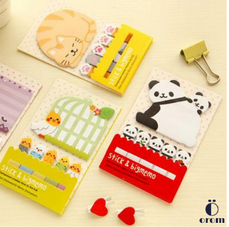 Multi Color Cute Animal Cat Panda Bird Ghost Sticky Notes & Bookmarks, 3 image