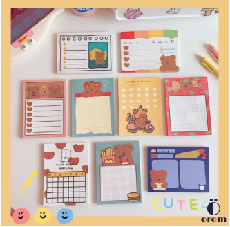 Kawaii 50 Sheets Bao Bear Memopads Korean Version Cartoon Cute Bear Post-it Notes Cute Note Book, 2 image