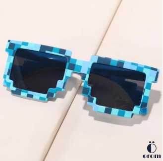 Pixel Mosaic Sunglasses Retro Cosplay Gamer Thug Life Sunglasses Gift Prop, 5 image